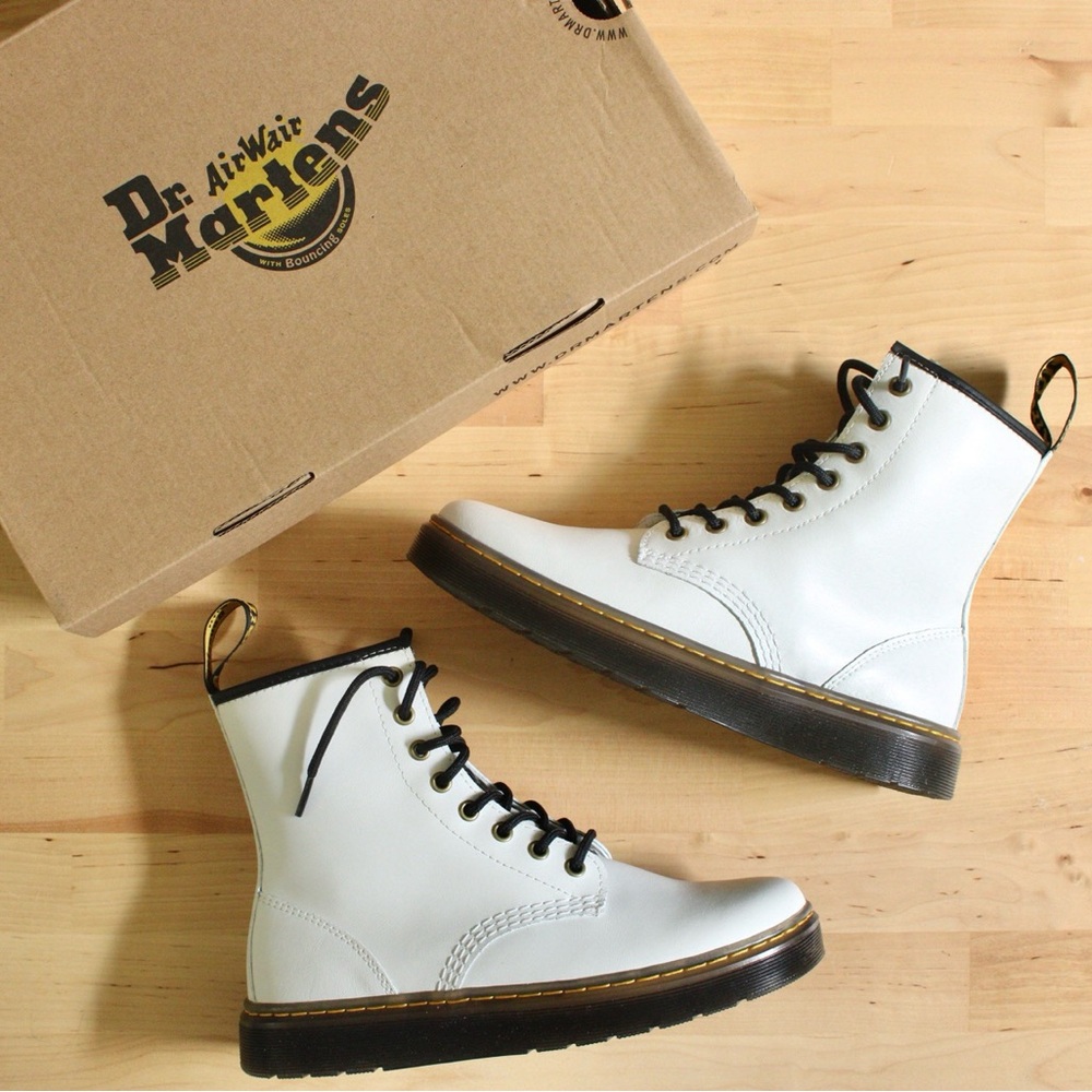 Dr. Martens Zavala White Unisex Boots